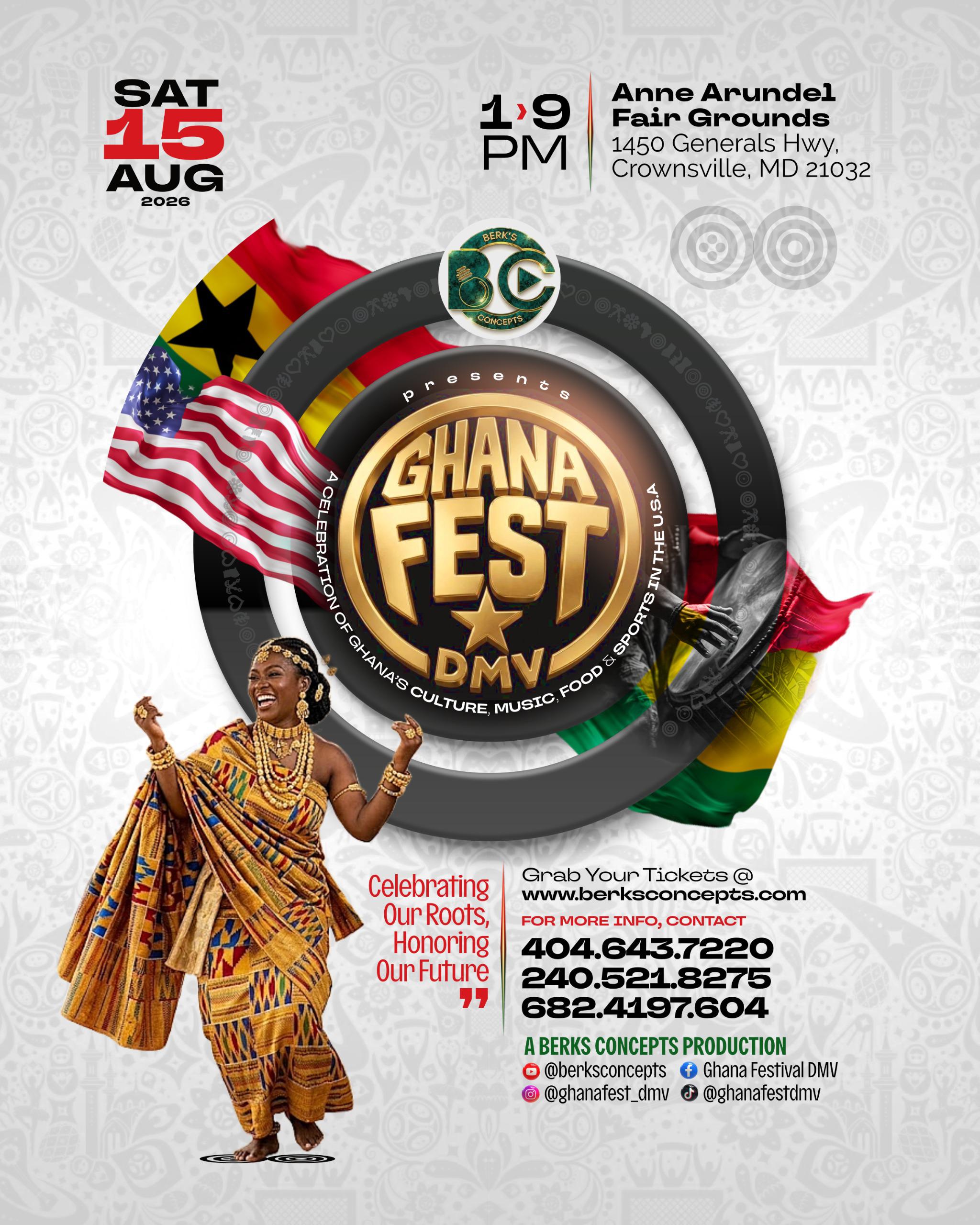 GhanaFest DMV 2026 Event Flyer
